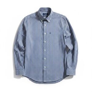 Brooks Brothers Men Long Sleeve Button Up Blue White Plaid Shirt